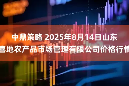 中鼎策略 2025年8月14日山东喜地农产品市场管理有限公司价格行情